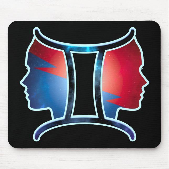 Gemini Zodiac Sign Mouse Mat (Front)