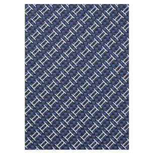 Gemini Zodiac Sign on Navy Blue Carbon Fibre Print Tablecloth