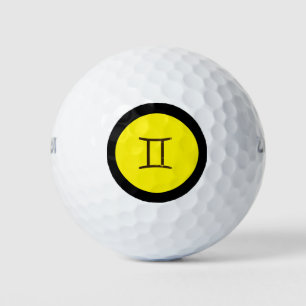 Gemini Zodiac Sign Personalised Custom Golf Balls