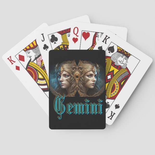 Gemini Zodiac Sign Playing Cards (Back)