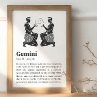 Gemini Zodiac Sign poster