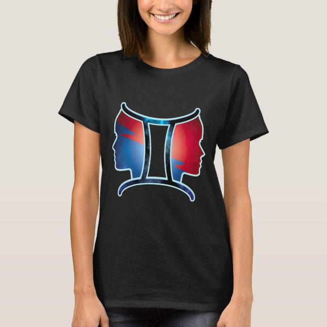 Gemini Zodiac Sign T-Shirt (Front)