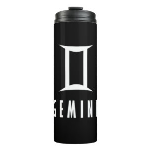 Gemini zodiac sign thermal tumbler