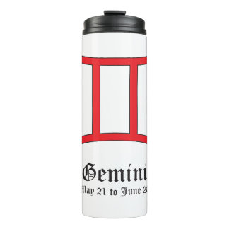 Gemini zodiac sign thermal tumbler