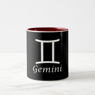 ‘Gemini’ Zodiac Sign Two-Tone Coffee Mug