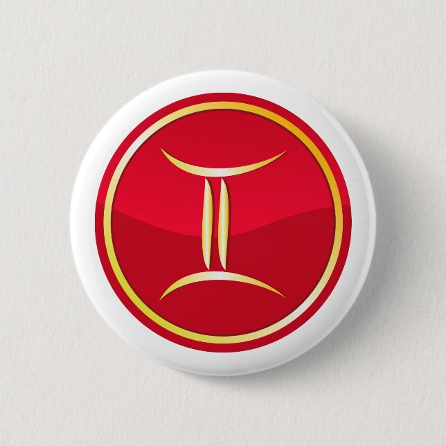 Gemini - Zodiac Signs 6 Cm Round Badge (Front)