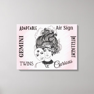 Gemini Zodiac Symbol and Sign Pink