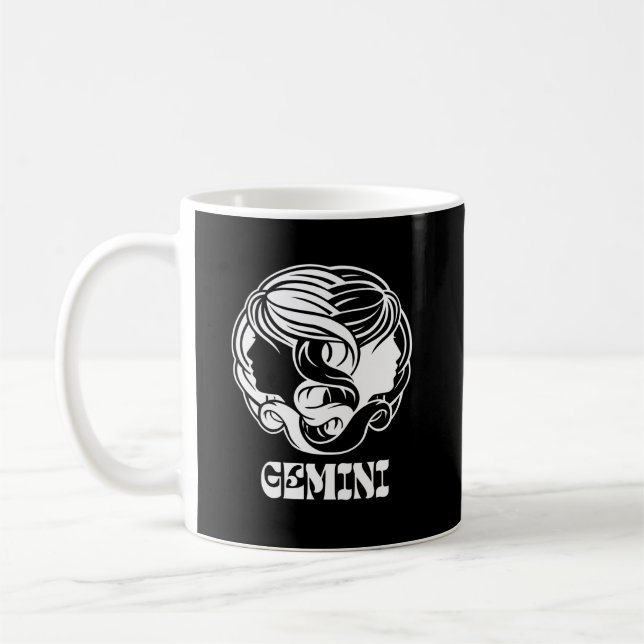 Gemini Zodiac Symbol Astrology Coffee Mug (Left)