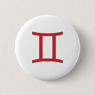 Gemini, Zodiac symbol, horoscope 6 Cm Round Badge