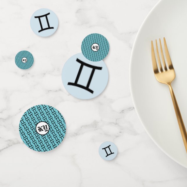 Gemini Zodiac Symbol Standard by Kenneth Yoncich Confetti (Group)