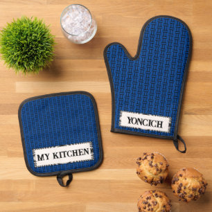 Gemini Zodiac Symbol Standard by Kenneth Yoncich Oven Mitt & Pot Holder Set