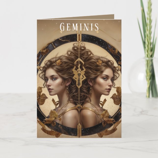 Geminis Female Birthday Card (Front)