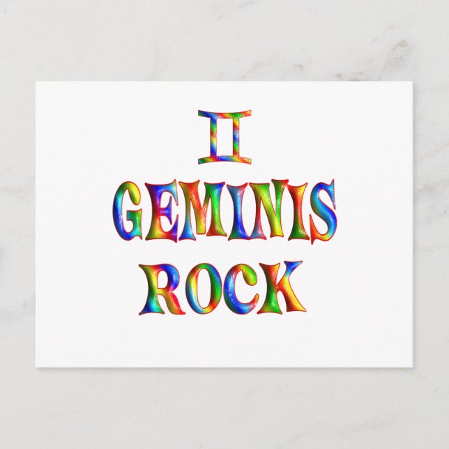 Geminis Rock Postcard (Front)