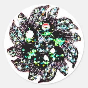 "Gems and Jewels" Classic Round Sticker