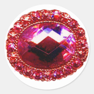 "Gems and Jewels" Classic Round Sticker