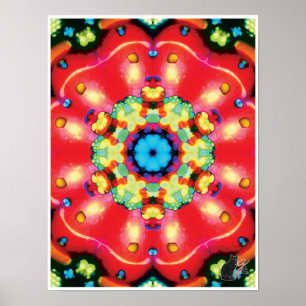 Gems Kinetic Collage Kaleidoscope Poster