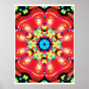 Gems Kinetic Collage Kaleidoscope Poster