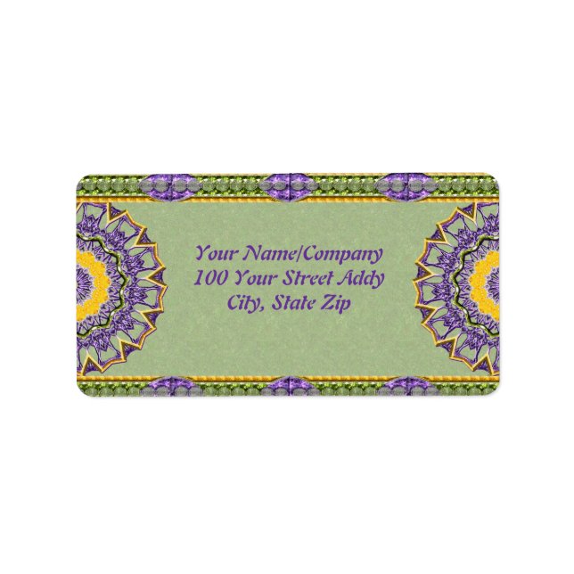 Gems Mandala Label (Front)