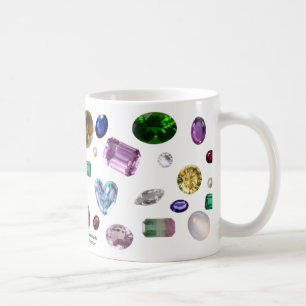 Gems on White Coffee Mug