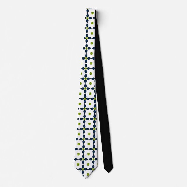 Gemstone Art, Blue and Yellow Tie (Front)