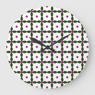 Gemstone Art, Purple Green Large Clock