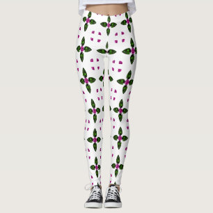 Gemstone Art, Purple Green Leggings