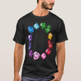 Gemstone Circle Fun Colourful Gemstones T-Shirt