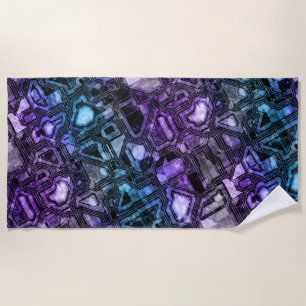 gemstone circuits - astro shadow : beach towel