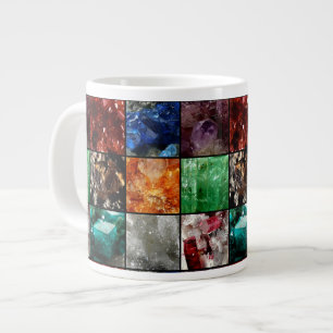 Gemstone Collage Giant Coffee Mug
