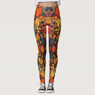 gemstone collage leggings