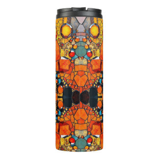 gemstone collage thermal tumbler