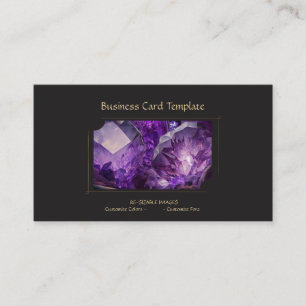 Gemstone Crystal Jewel Amethyst Business Card