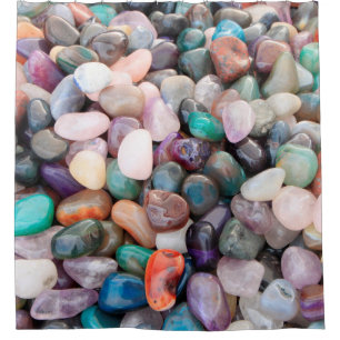 Gemstone geology mineral expensive shower curtain