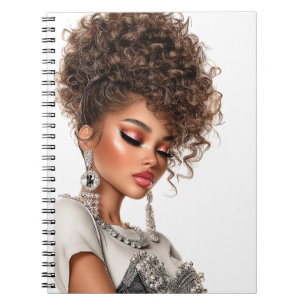 Gemstone Glow Glam Girl Spiral Photo Notebook