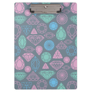 Gemstone Icon Pattern Clipboard