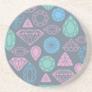 Gemstone Icon Pattern Coaster