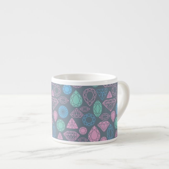 Gemstone Icon Pattern Espresso Cup (Front Right)