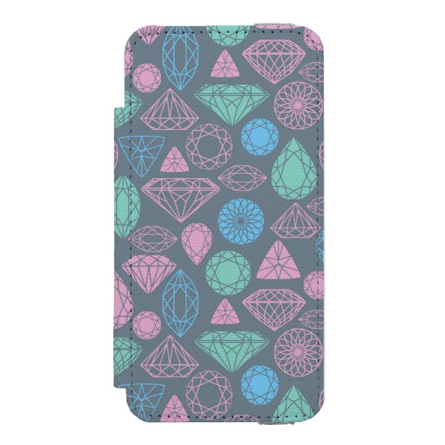 Gemstone Icon Pattern Incipio iPhone Wallet Case (Folio Front)