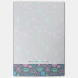 Gemstone Icon Pattern Post-it Notes