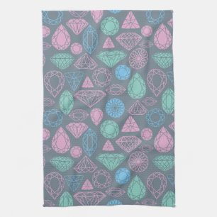 Gemstone Icon Pattern Tea Towel