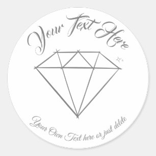 Gemstone. Jewellery Store Customisable Gift Templa Classic Round Sticker
