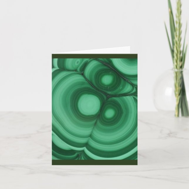 Gemstone Malachite Thank You Card (Front)
