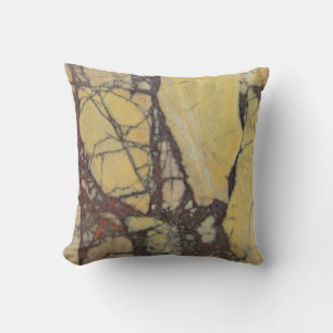 Gemstone Marbled Red Yellow Nature Pattern Gem Cushion
