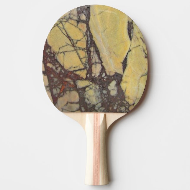 Gemstone Marbled Red Yellow Nature Pattern Gem Ping Pong Paddle (Front)