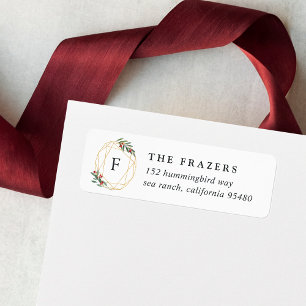 Gemstone Monogram Holiday Return Address