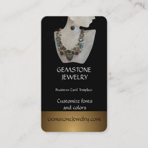 Gemstone Necklace Jewellery Shop Business Card