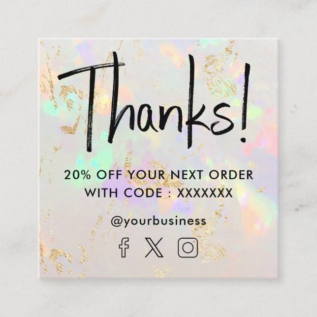 gemstone opal discount card (Front)