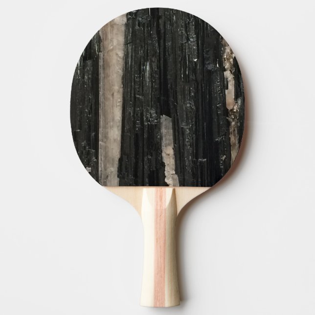 Gemstone Photo Black White Striped Gem Modern Ping Pong Paddle (Front)