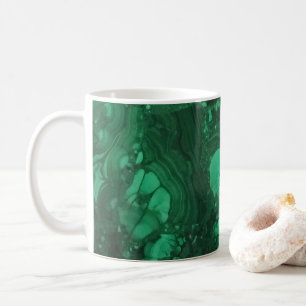 Gemstone Photo Bright Green Swirled Abstract Coffee Mug