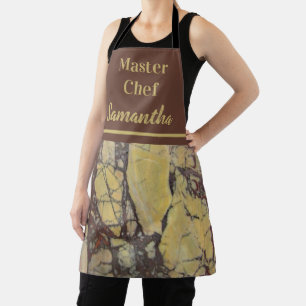 Gemstone Photo Dark Red and Yellow Master Chef Apron